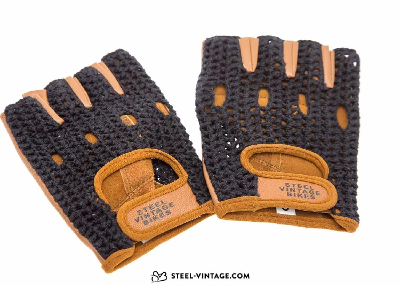 SVB Crochet Cycling Gloves - Black