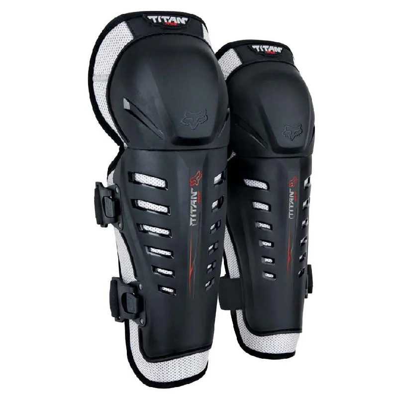 Fox Youth Titan Race Knee/Shin Guards (Black)