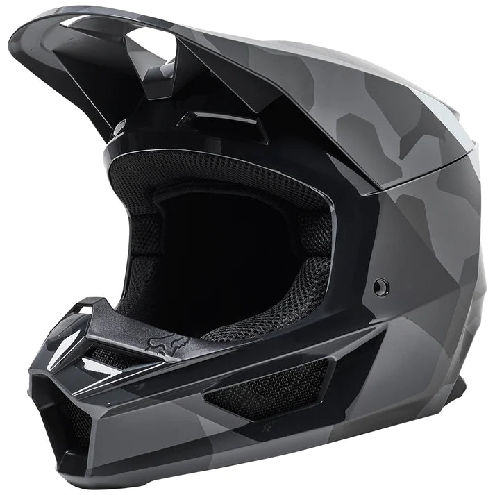 24 FOX YOUTH V1 BNKR HELMET BLCK CAMO