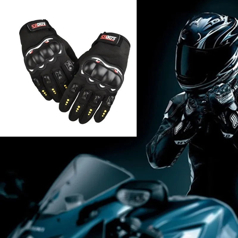 1pair Motorcycle Gloves Riding Protective Gear Motorcycle Sporting Goods Half-finger Riding Equipment Modification Accessories