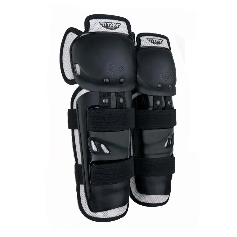 Fox Youth Titan Sport Knee/Shin Guards (Black)