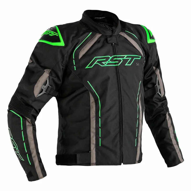 RST S1 Textile Waterproof Motorcycle Jacket - Black, Grey, Green