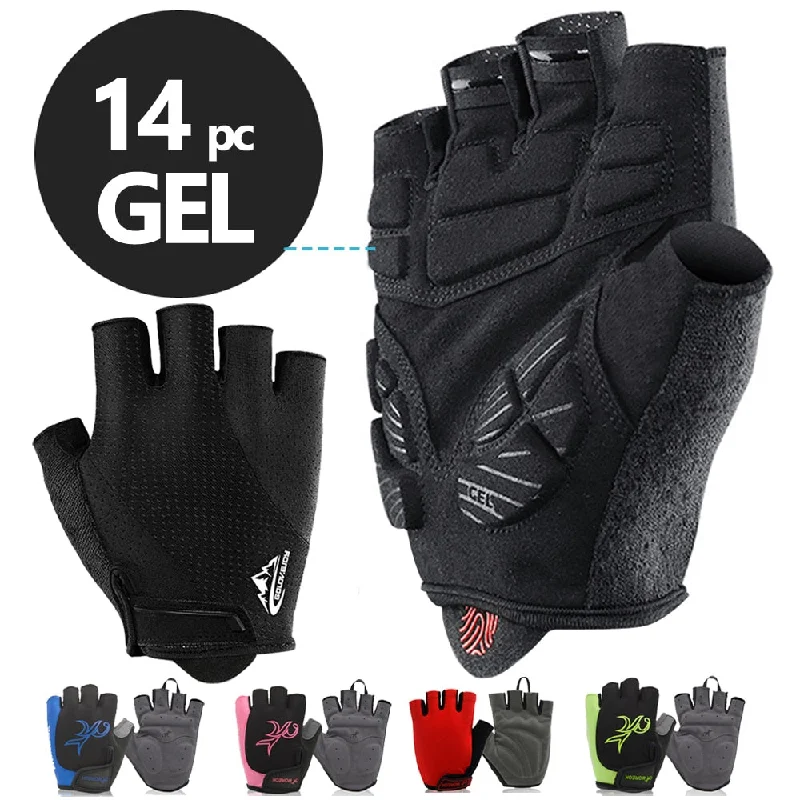 Bicycle Accessories Shockproof GEL Pad Cycling Gloves Half Finger Sport Gloves Men Women Summer Bicycle Gym Fitness Gloves MTB Bike Gloves