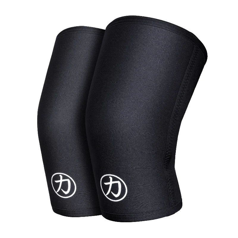 Strength Shop 7mm Inferno Neoprene Knee Sleeves - Black - IPF Approved (Pair)