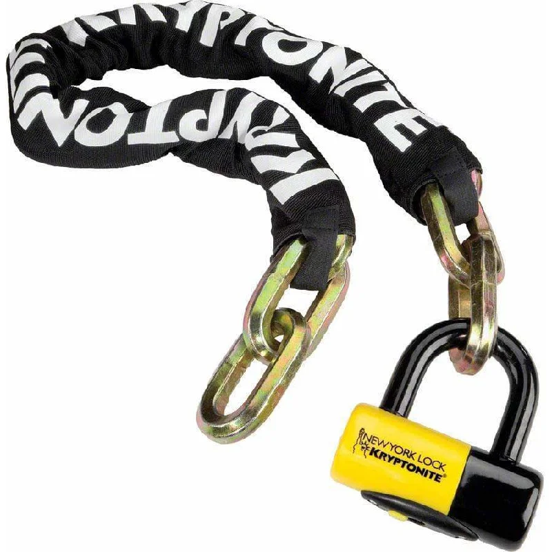 New York Fahgettaboudit Bike Chain 1410 and Disc Lock: 3.25' (100cm)