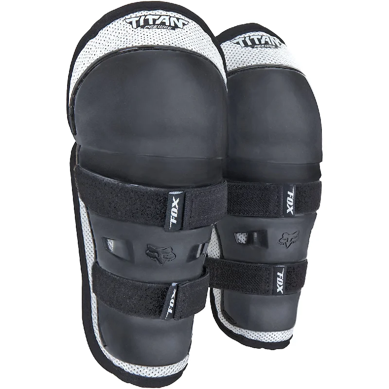 Fox Pee Wee Titan Knee/Shin Guards (Black/Silver)