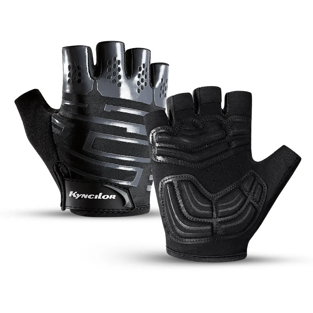 Outdoor Non-Slip Cycling Bicycle Long Finger Gloves Sports Touch Screen Men And Women Sbr Shock-Absorbing Gloves