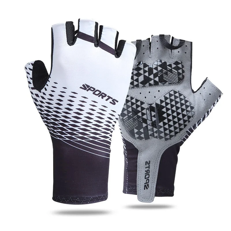 Bicycle Accessories Cycling Gloves Men's Summer Sports Sunscreen Breathable Sweat-absorbent  Cross-border Half Finger Bicycle Gloves Men and Women