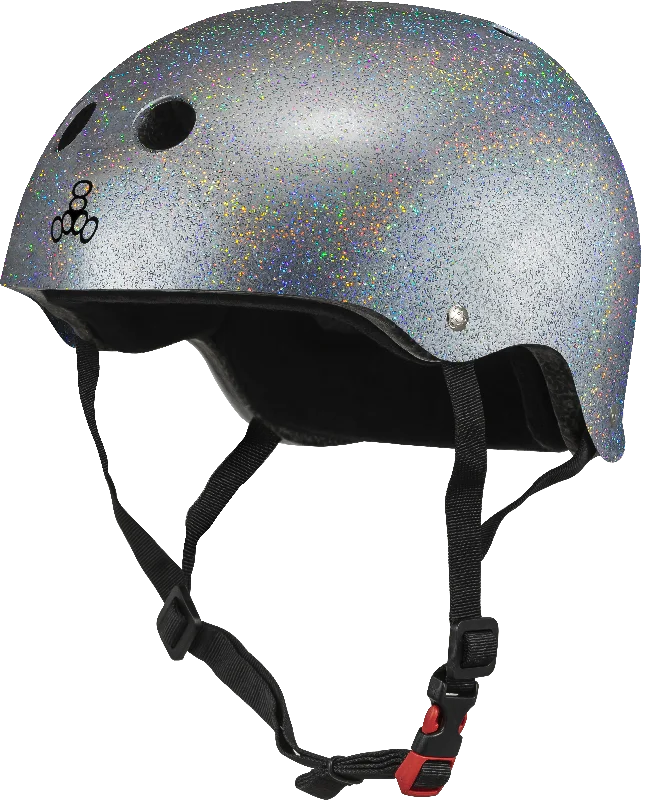 Triple 8 THE Certified Helmet SS Silver Glitter