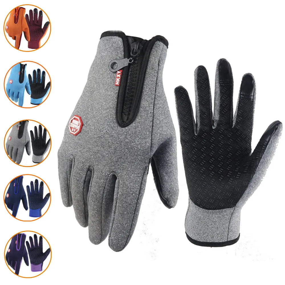 Hot Winter Gloves For Men Women Touchscreen Warm Outdoor Cycling Driving Motorcycle Cold Gloves Windproof Non-Slip Womens Gloves