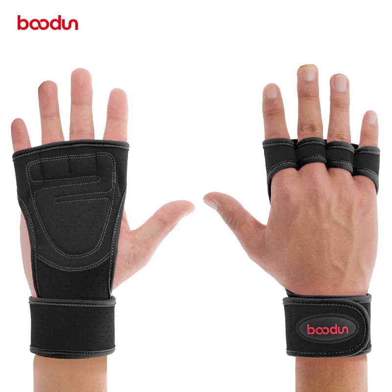 7071021 Body Building Gym Training Keep Fit Gloves Wrist Wraps Workout Half Finger