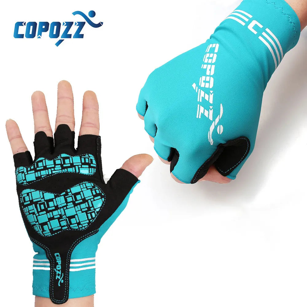 COPOZZ Half Finger GEL Cycling Gloves Mountain Mtb Anti Slip Bicycle Bike Gloves for riding Guantes Ciclismo Men Women Sport