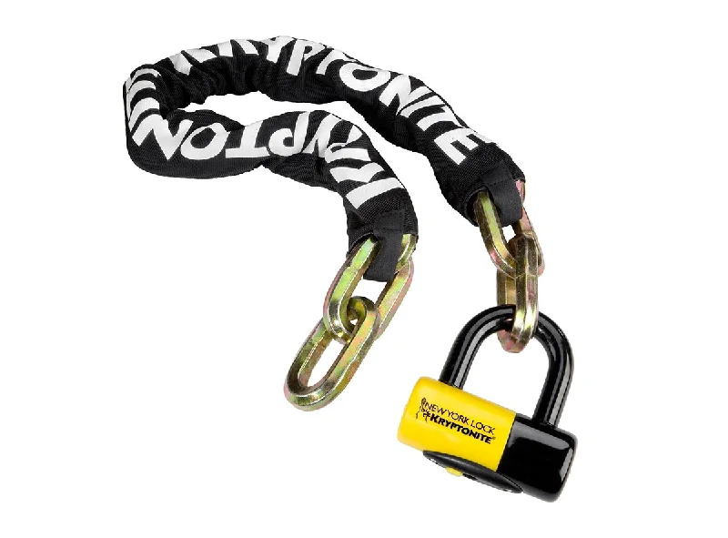 Kryptonite New York Fahgettaboudit 1410 chain and Disc Lock - Black-Yellow