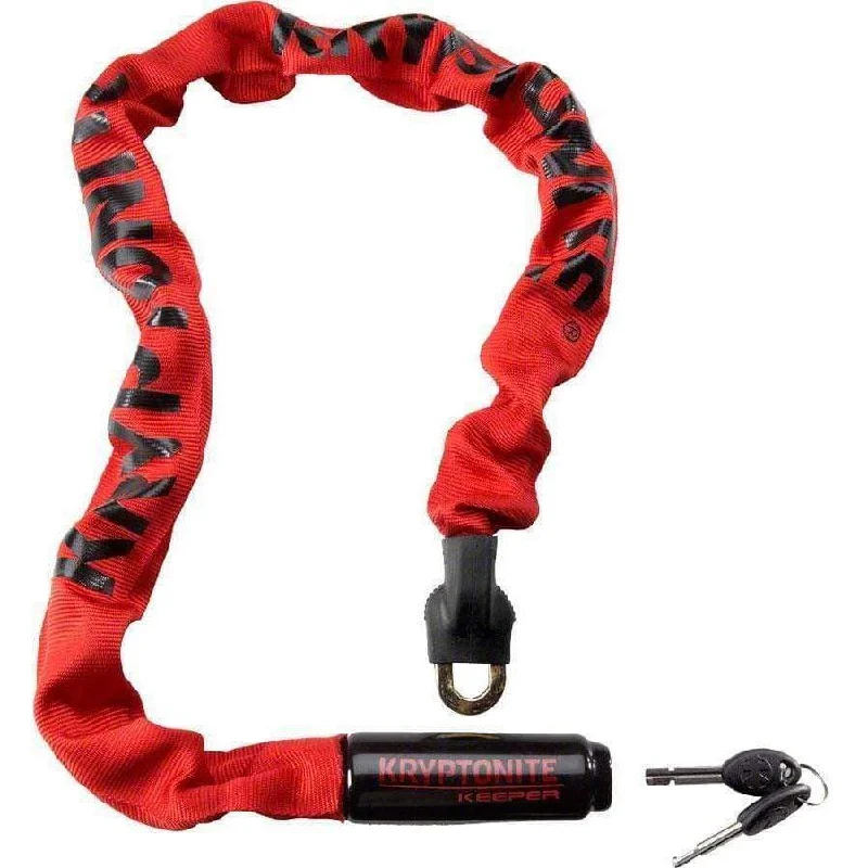 Krypto Keeper 785 Integrated Chain Bike Lock: 2.8' (85cm) Red