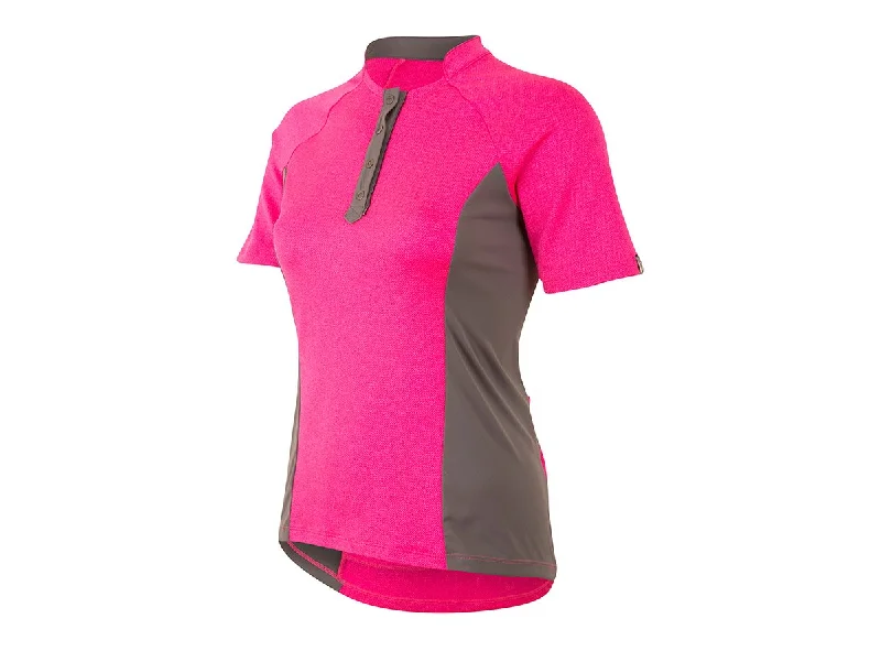 Pearl Izumi Select Escape Text Short Sleeve Road Jersey - Womens - Screaming Pink-Herringbone