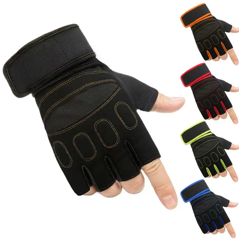 Cycling Gloves Men Fitness Weight Lifting Gloves Body Building Training Sports Exercise Gym Sport Workout Glove for Male