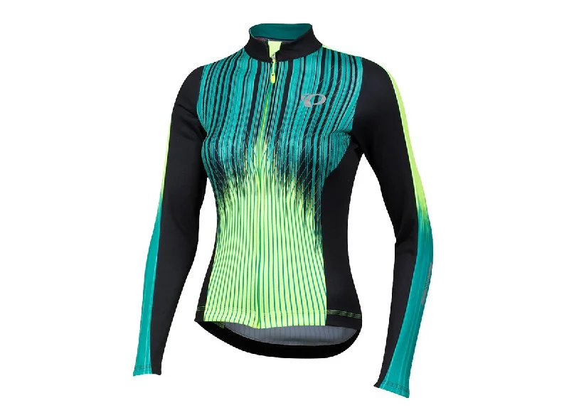 Pearl Izumi Elite Pursuit Thermal Graphic Long Sleeve Road Jersey - Womens - Verve Screaming Yellow