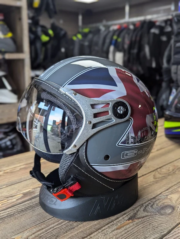 G-Mac Metro Evo Jet Open Face Motorcycle Helmet London Light - XLarge