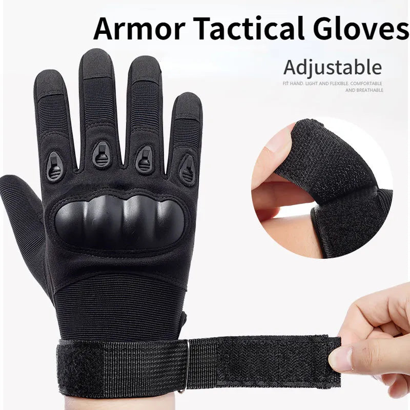 Motorcycle Gloves Military Tactic Combat Hunting Shooting Anti-slip Outdoor Riding Knuckle Protective Gloves Bycicle Accessories