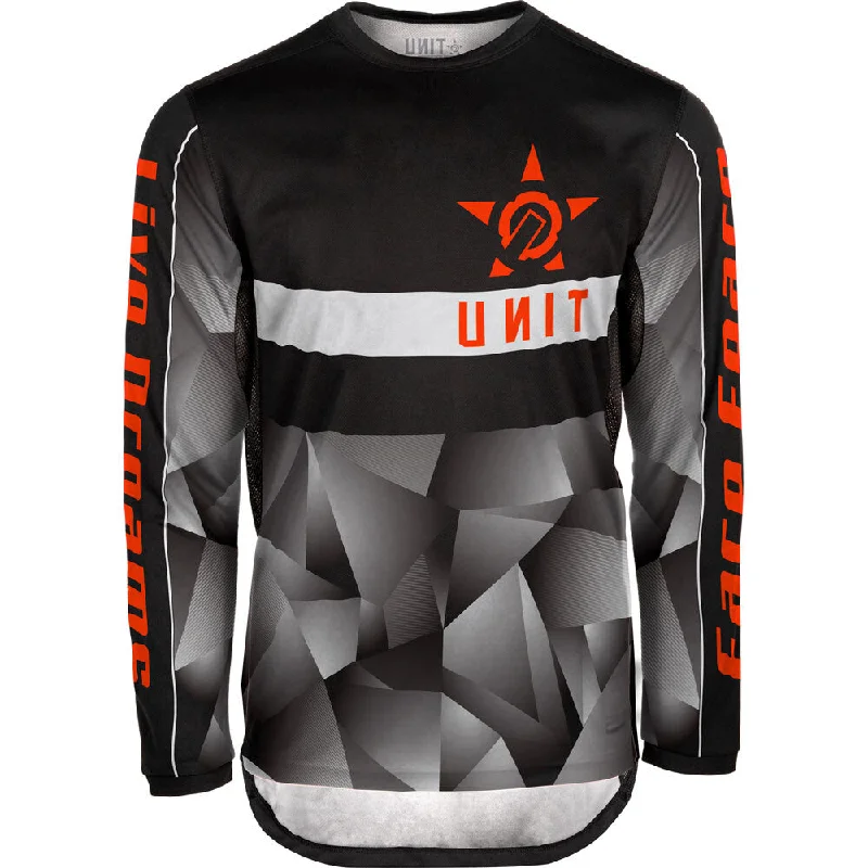 Unit Face Fears Long Sleeve MTB Jersey - Black - 2022