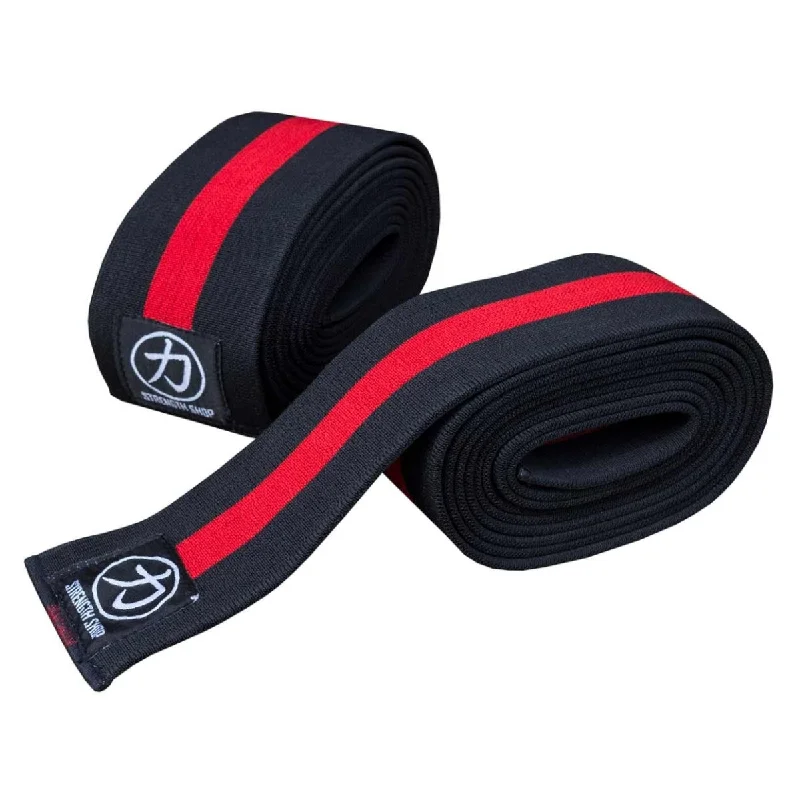 Heavy Knee Wraps, 1 Pair - 2M, 2.5M or 3M - Red/black