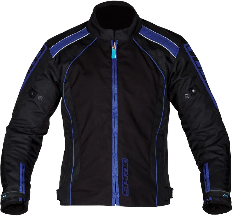 Spada Plaza Waterproof Textile Jacket - Black / Blue