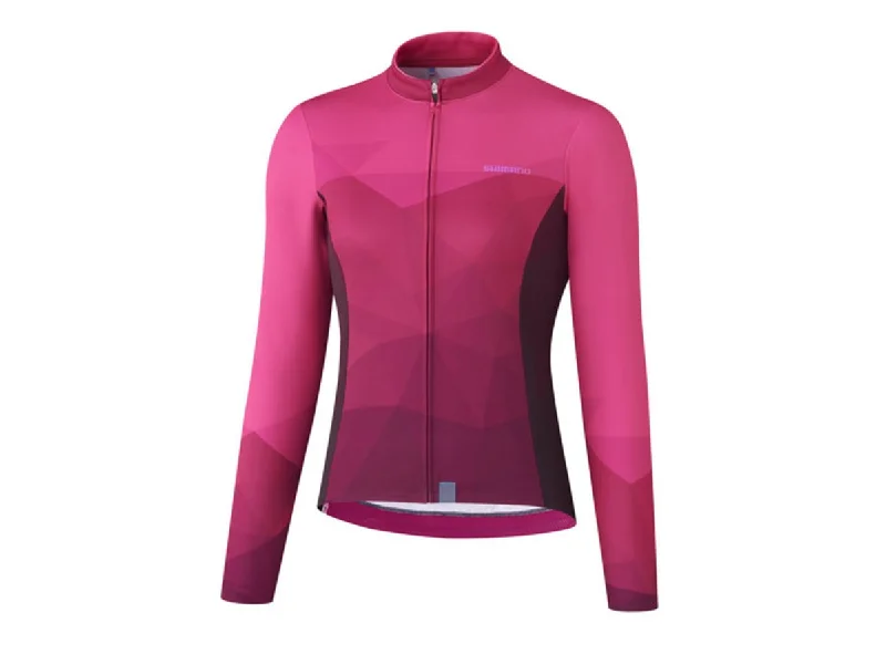 Shimano Kaede Thermal Long Sleeve Road Jersey - Womens - Pink