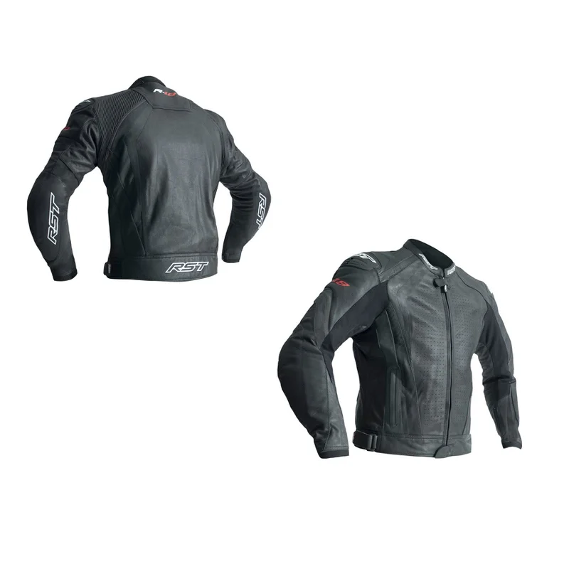 RST 2069 R-18 CE Approved Leather Jacket - Black