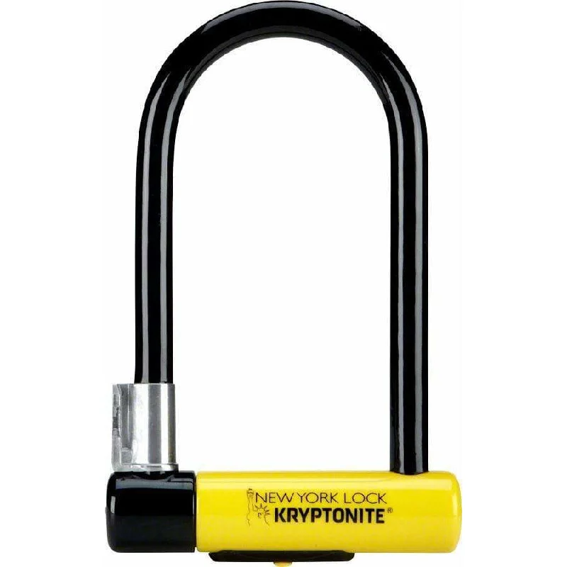 New York U-Lock - 4 x 8", Keyed, Black, Includes bracket