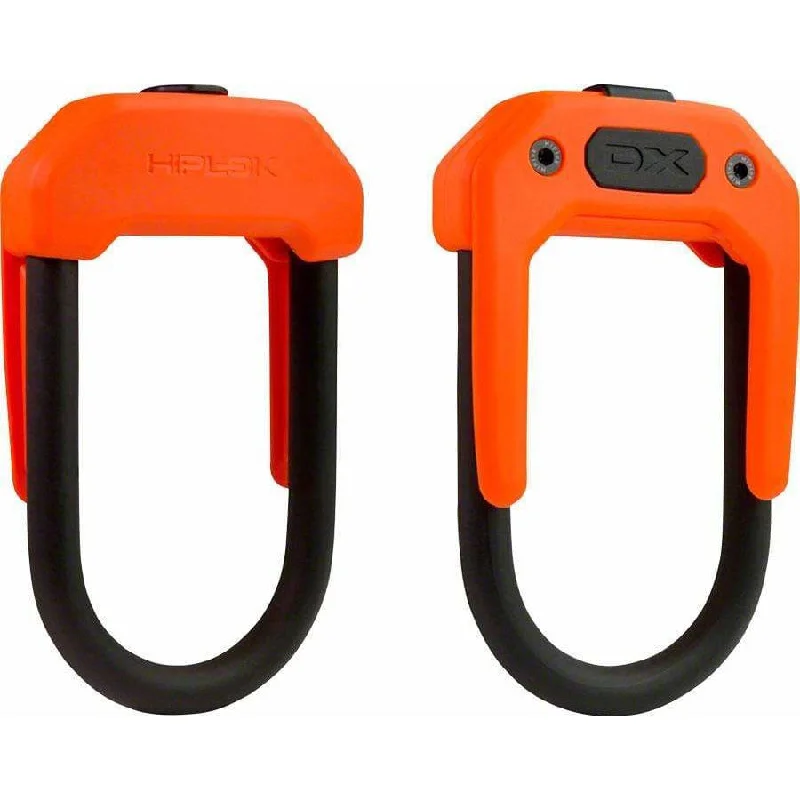 DX Wearable Bike U-Lock - 3.34 x 5.9", Keyed, Orange