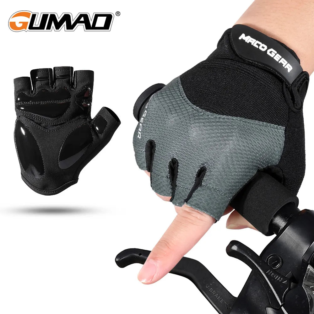 Cycling Half Finger Gloves Sports MTB Road Bike Running Anti-shock Anti-Slip Fitness Gym Riding Bicycle Glove Summer Men Women