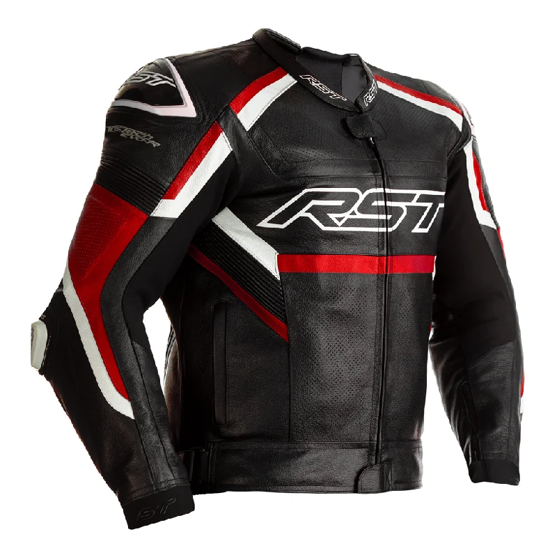 RST 2461 Tractech Evo R CE Leather Jacket - Black / Red / White