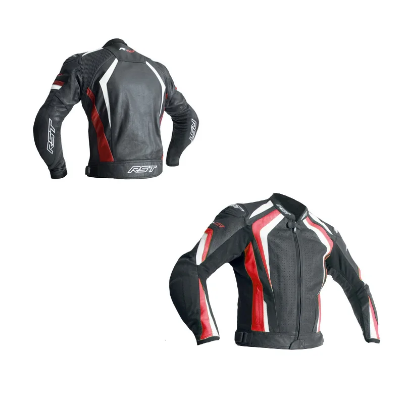 RST 2069 R-18 CE Approved Leather Jacket - Red