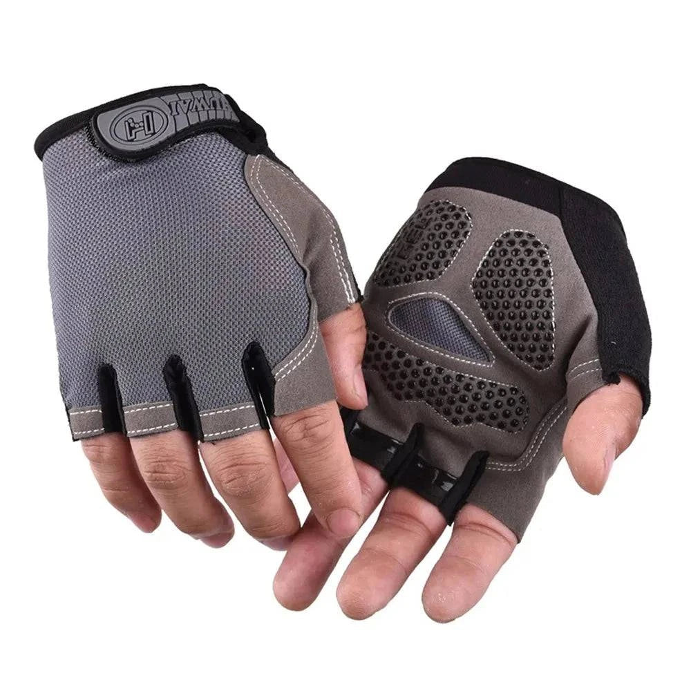 1Pair Cycling Gloves for Men & Women, Anti Slip Shock Absorbing Biking Gloves Half Finger Gel Pad Breathable Bike Bicycle Gloves