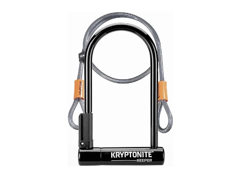 Kryptonite Keeper 12" Standard U-Lock with Cable - Black