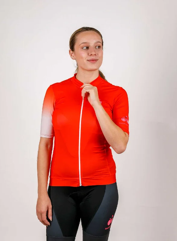 Orange Ombré Womens Cycling Jersey