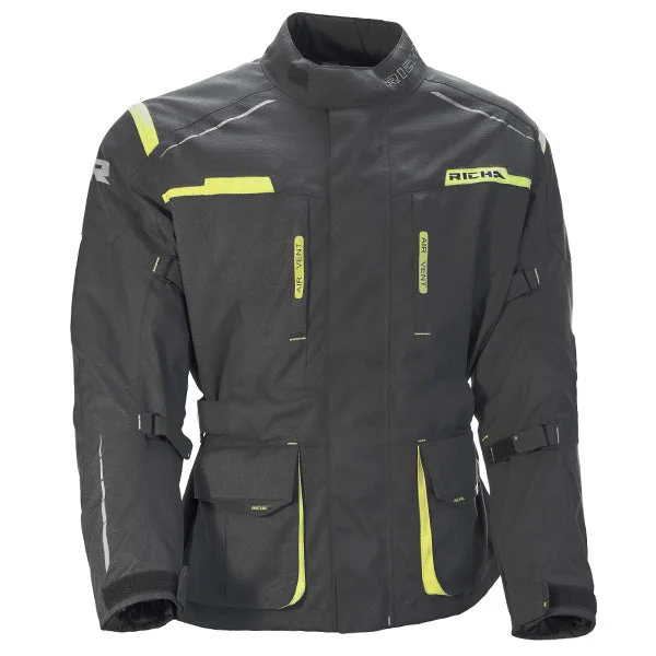 Richa Axel Textile Motorcycle Jacket - Grey / Fluo