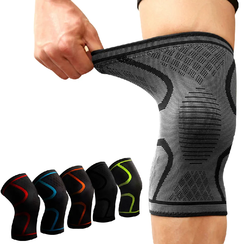 1PCS Fitness Running Cycling Knee Support Braces Elastic Nylon Sport Compression Knee Pad Sleeve for Basketball Volleyball