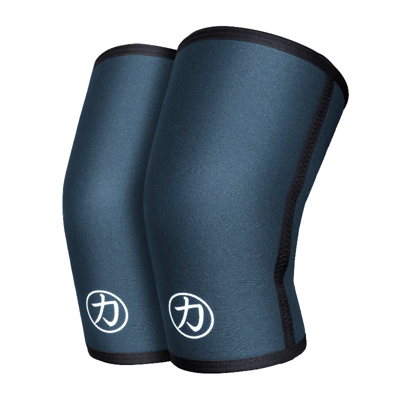 7mm Inferno Neoprene Knee Sleeves, Blue-Grey – IPF Approved (Pair)