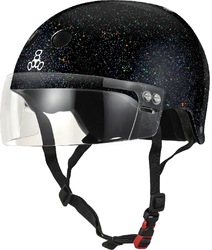 Triple 8 THE VISOR Certified Helmet SS Black Glitter