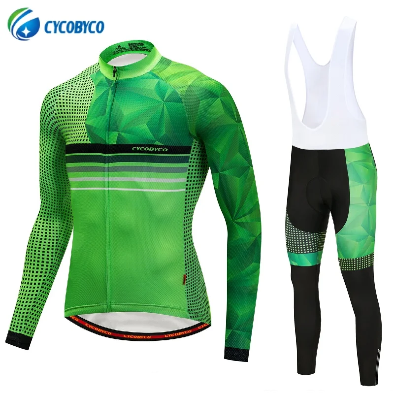 Cycobyco Fluorescence Cycling Jersey Long Sleeve Ciclismo Maillot MTB Bike Bicycle Jacket Cycling Quick Dry Clothing