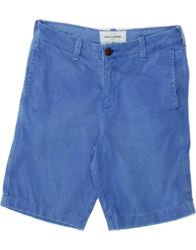 ABERCROMBIE & FITCH Boys Chino Shorts 13-14 Years W28  Blue Cotton