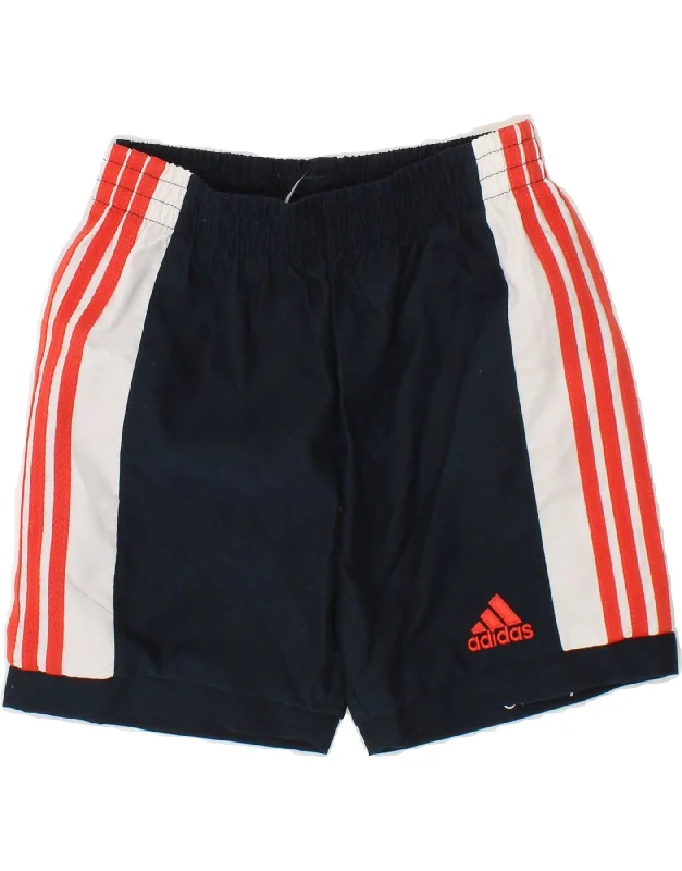 ADIDAS Baby Boys Sport Shorts 9-12 Months Navy Blue Colourblock