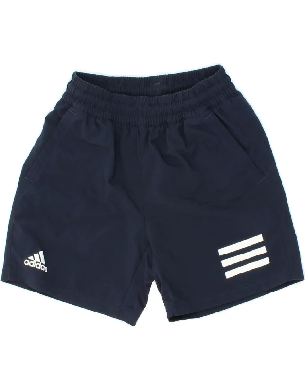 ADIDAS Boys Aeroready Sport Shorts 11-12 Years Navy Blue Polyester