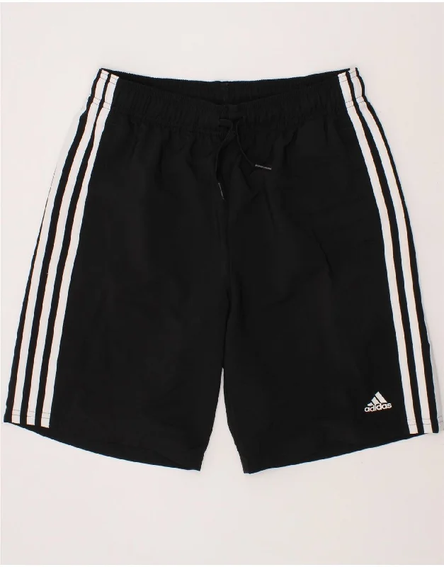 ADIDAS Boys Aeroready Sport Shorts 13-14 Years Black Polyester