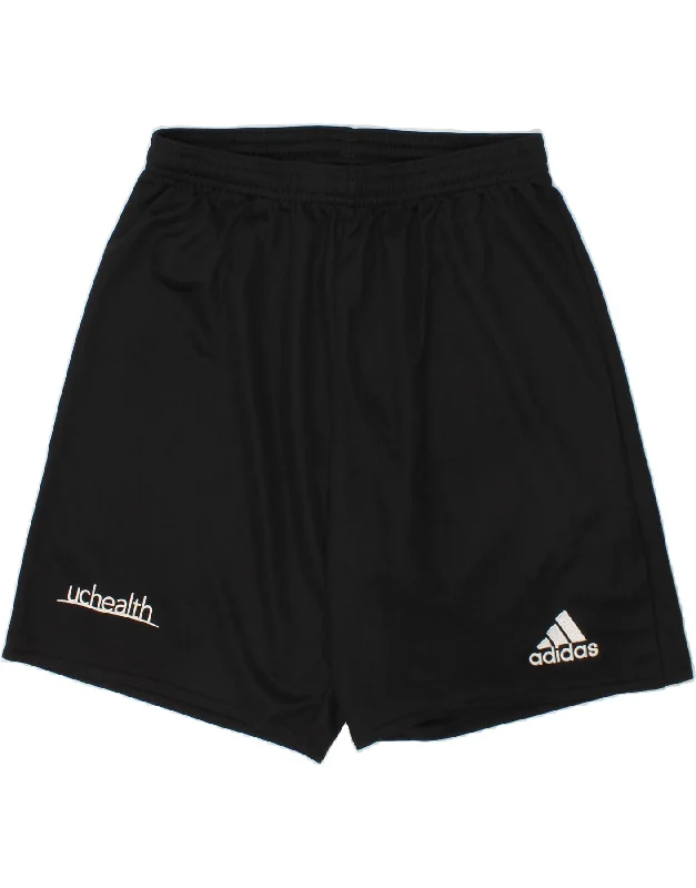 ADIDAS Boys Aeroready Sport Shorts 7-8 Years Small Black Polyester