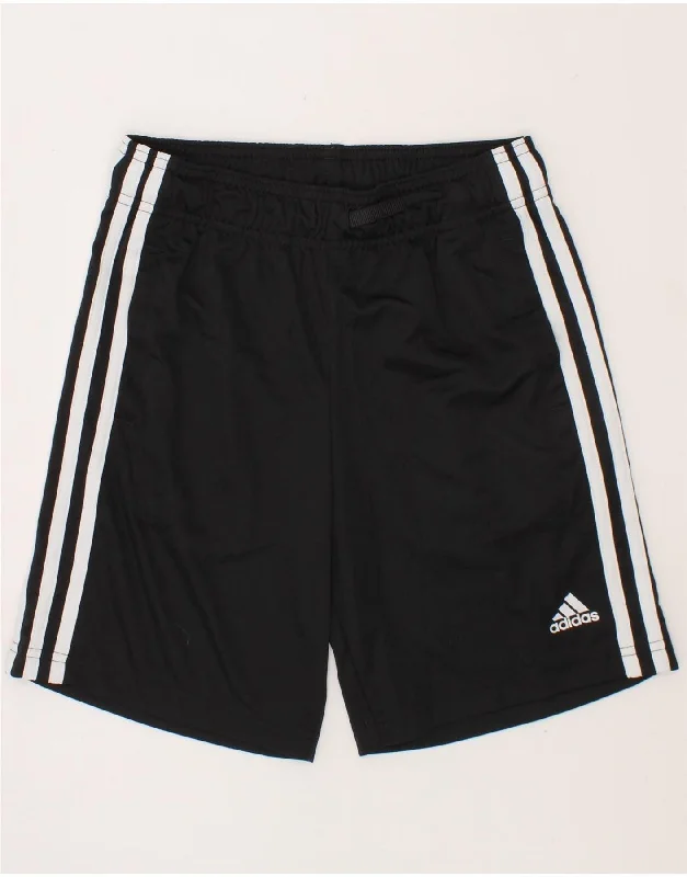 ADIDAS Boys Aeroready Sport Shorts 9-10 Years Black Polyester