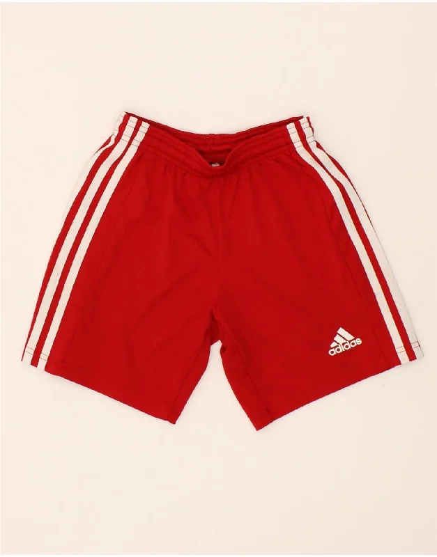 ADIDAS Boys Aeroready Sport Shorts 9-10 Years  Red Polyester