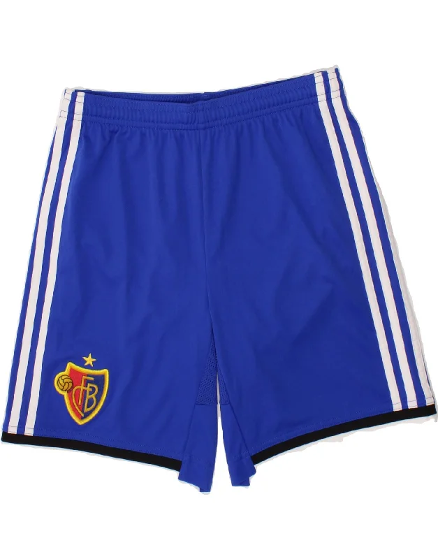 ADIDAS Boys Barcelona Sport Shorts 5-6 Years Blue Polyester