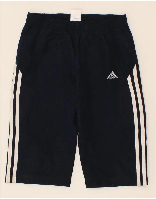 ADIDAS Boys Bermuda Sport Shorts 7-8 Years Navy Blue